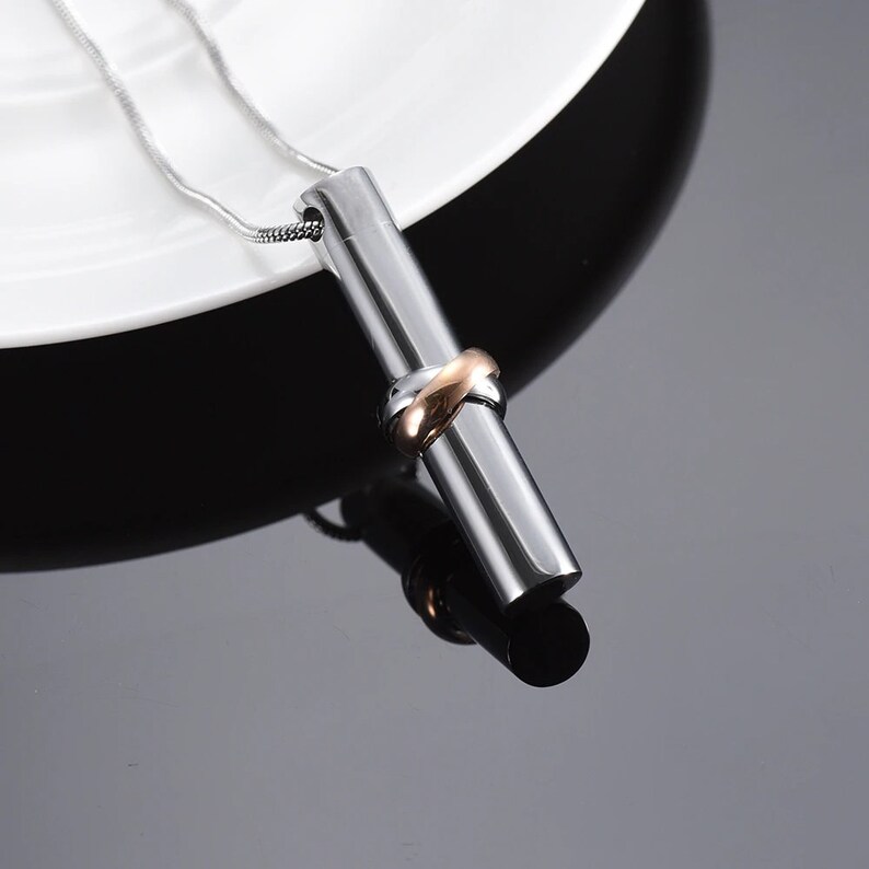 Cremation Necklace for Women Tube Cremation Jewelry for Ashes Ashes Necklace Dad Mom Baby Son Brother Grandpa A101 Urn Necklace for Ashes