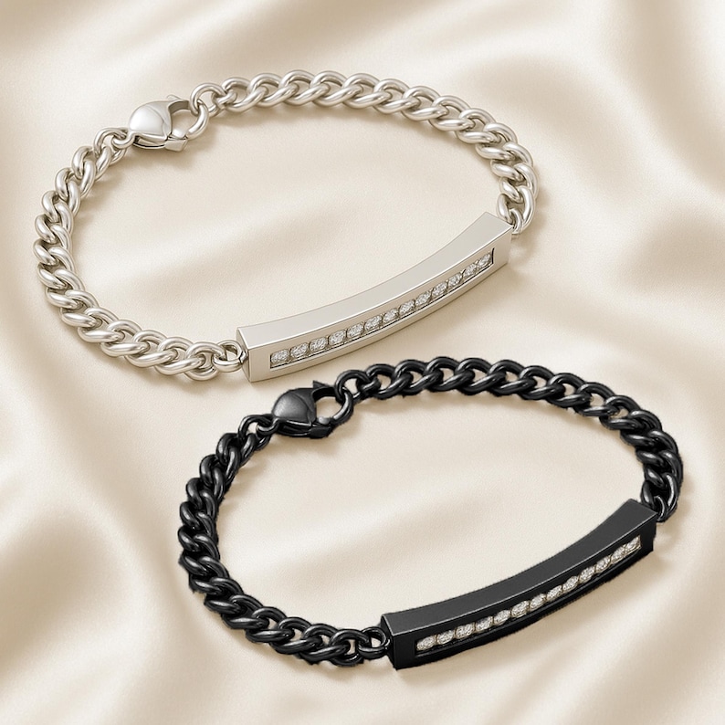 Joyería personalizada para cenizas humanas, pulsera para cenizas para hombres, pulsera para urna de cenizas, pulsera de cremación para papá y mamá. imagen 7