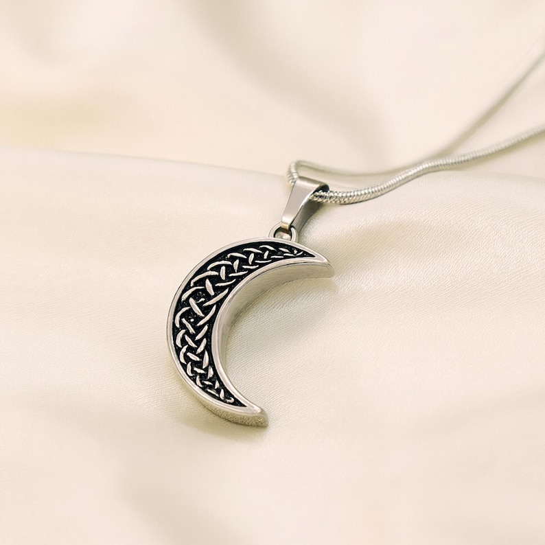 Vintage Moon Urn Necklace Cremation Jewelry Ashes Necklace for Human Ashes or Pet Ashes Cremation Necklace for Ashes Pet Ashes Necklace image 5