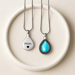 Colar com urna de cristal para cinzas humanas ou de animais de estimação, joia para mulheres, lembrança para cinzas de animais de estimação. imagem 8