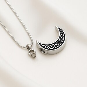Vintage Moon Urn Necklace Cremation Jewelry Ashes Necklace for Human Ashes or Pet Ashes Cremation Necklace for Ashes Pet Ashes Necklace image 6