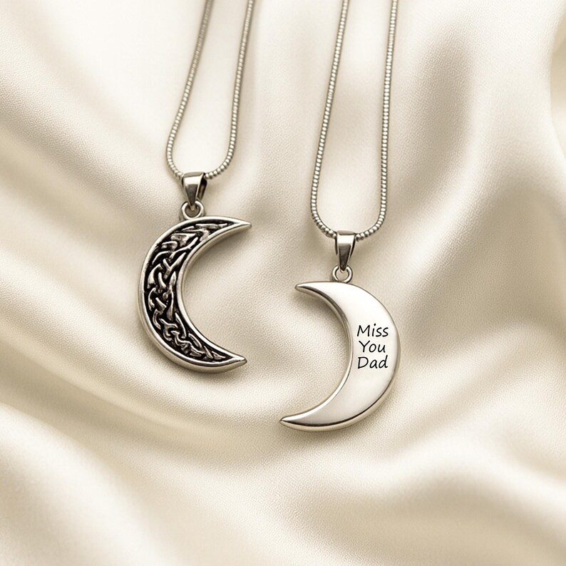Vintage Moon Urn Necklace Cremation Jewelry Ashes Necklace for Human Ashes or Pet Ashes Cremation Necklace for Ashes Pet Ashes Necklace image 2