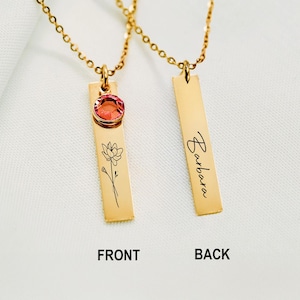 Personalized New Mom Necklace, Baby’s Birth Month Flower Jewelry, First Time Mom Gift, Birthday Gifts for Mom, Mothers Day Gift for Her image 2