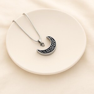 Vintage Moon Urn Necklace Cremation Jewelry Ashes Necklace for Human Ashes or Pet Ashes Cremation Necklace for Ashes Pet Ashes Necklace image 7
