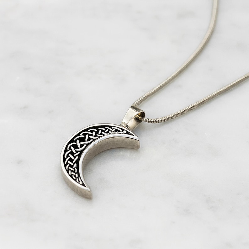 Vintage Moon Urn Necklace Cremation Jewelry Ashes Necklace for Human Ashes or Pet Ashes Cremation Necklace for Ashes Pet Ashes Necklace image 8