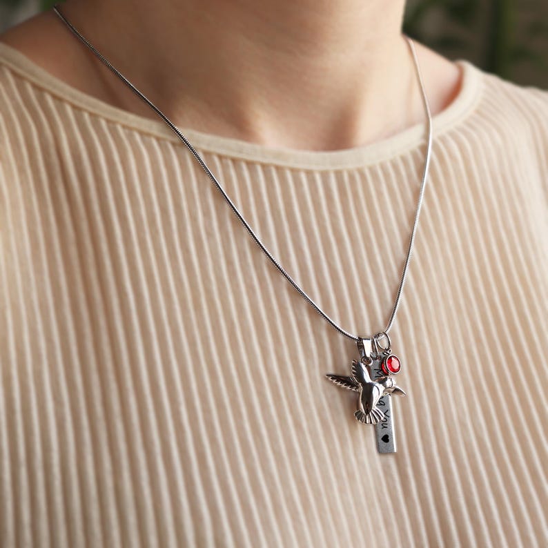 Urn ketting kolibrie crematie sieraden voor vrouwen rouw sieraden as ketting voor hond urn kat urn huisdier urn aangepaste urnen voor menselijke as afbeelding 8