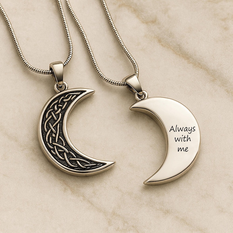 Vintage Moon Urn Necklace Cremation Jewelry Ashes Necklace for Human Ashes or Pet Ashes Cremation Necklace for Ashes Pet Ashes Necklace image 1