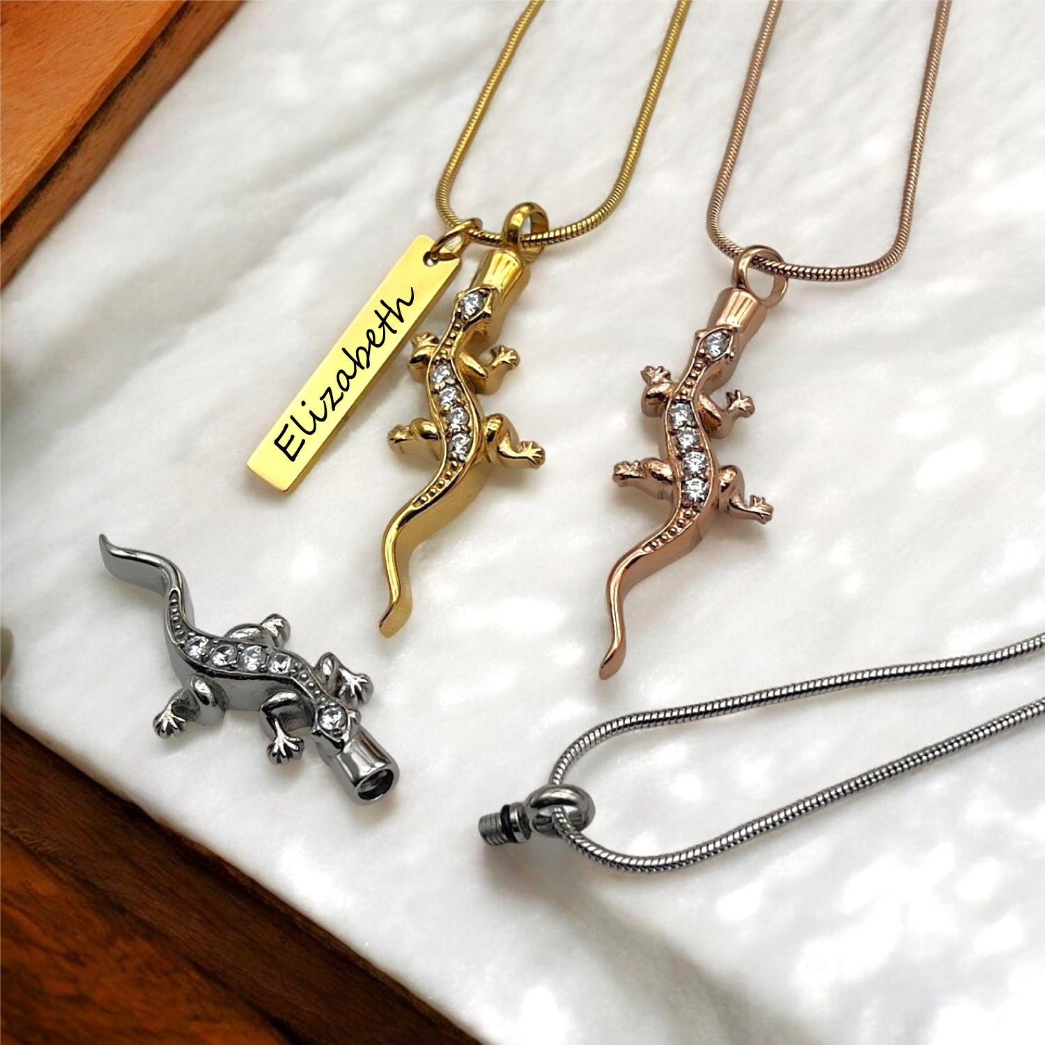 Personalized Necklace Bearded Dragon Necklace Lizard Necklace