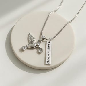 Urn ketting kolibrie crematie sieraden voor vrouwen rouw sieraden as ketting voor hond urn kat urn huisdier urn aangepaste urnen voor menselijke as afbeelding 6