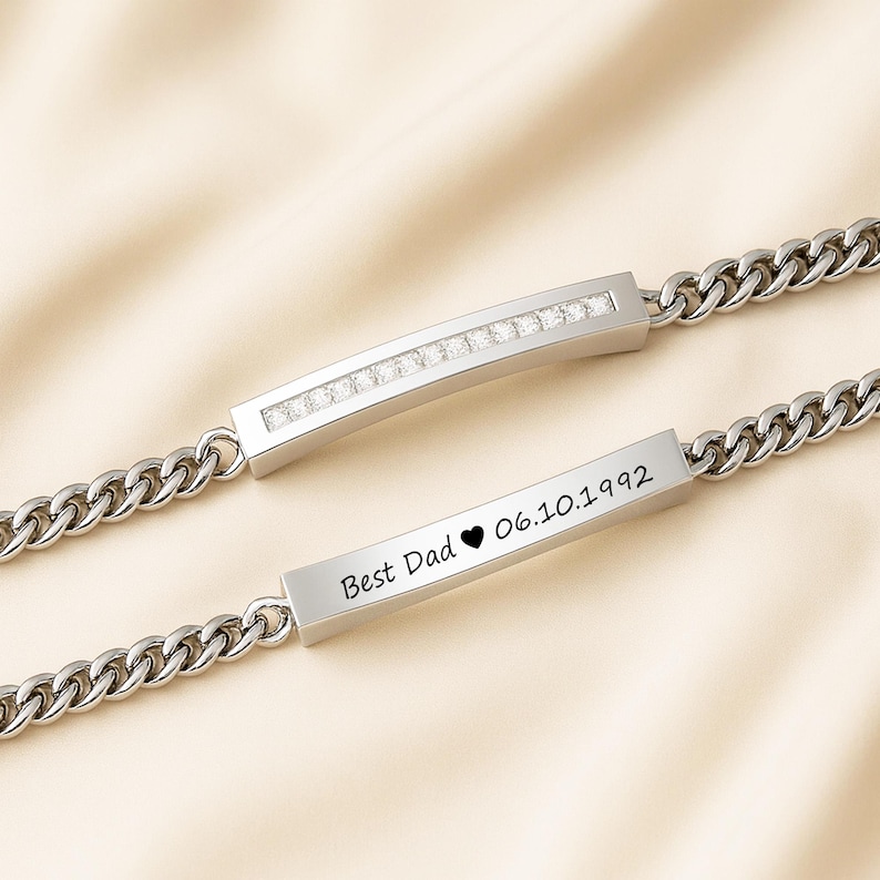 Joyería personalizada para cenizas humanas, pulsera para cenizas para hombres, pulsera para urna de cenizas, pulsera de cremación para papá y mamá. imagen 1
