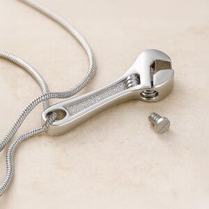 Cremation Jewelry Urn Necklace Ashes Necklace Cremation Jewelry For Men Personalized Wrench Ashes Keepsake - Includes Funnel Kit And Bag image 7