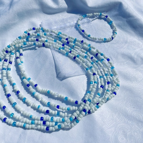 Crystal Waters Necklace/Bracelet/Sead Bead Necklaces/Bracelets/Mama Mia Inspired Jewelry/Mama Mia Bracelet/Mama Mia Necklace/Seed Beads