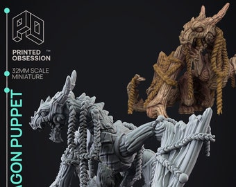 Dragon Puppet | Printed Obsession | Tabletop & RPG Miniature