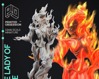 Lady of Fire, Circus of Horrors | Printed Obsession | Tabletop & RPG Miniature