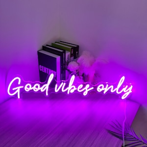 Good vibes only Neon Sign , Custom Neon Light | wedding neon sign | Wedding neon lights | wall decor neon signs