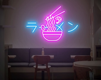 Ramen Japanese Noodles neon sign | living room shop wall decor art | LED Neon Sign |neon light for wall