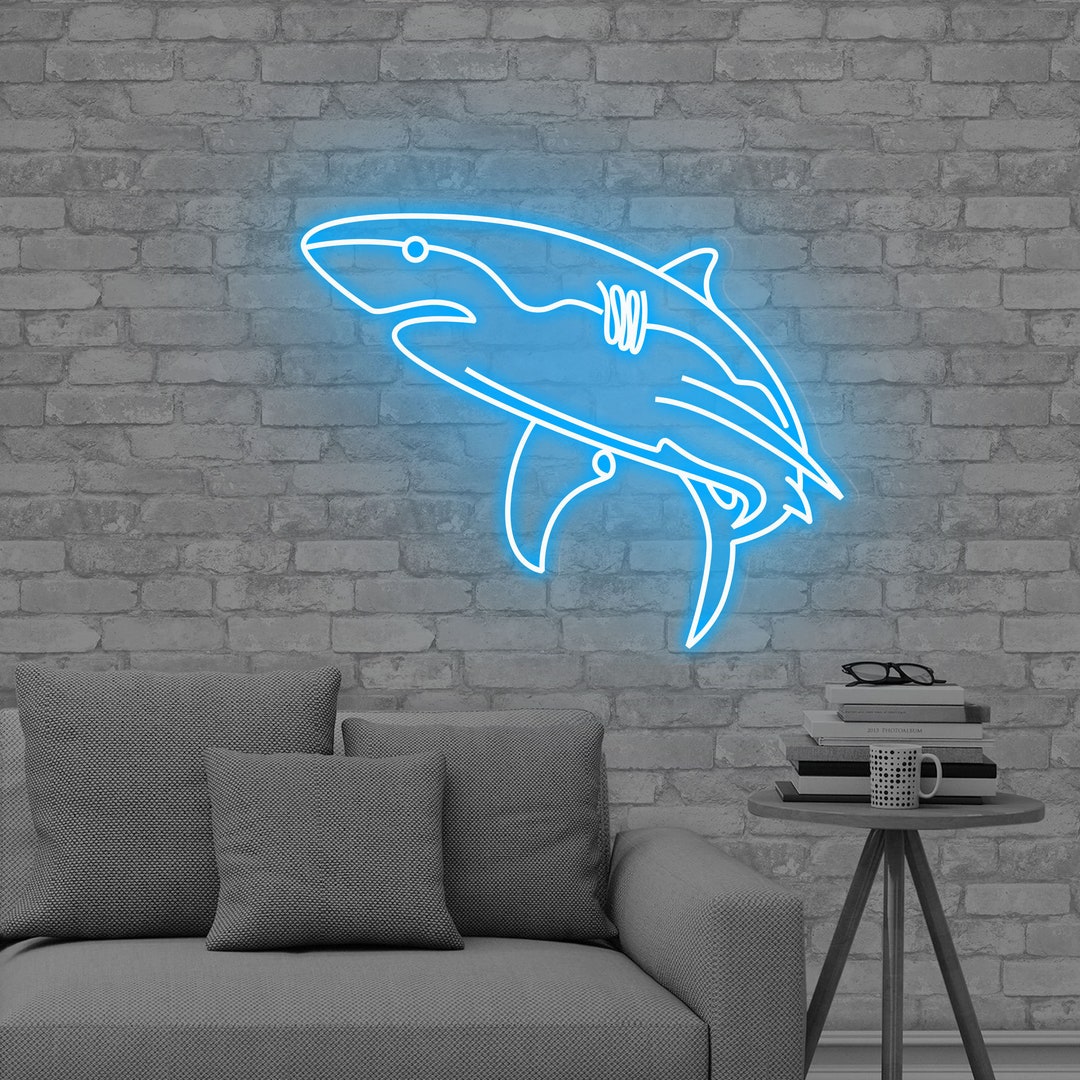 Shark Neon Sign Custom Led Neon Sea Art Light Sign Logo Sailor Wall