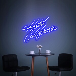 Hotel California Neon Sign, Hotel California Sign, Name Neon Sign, Text