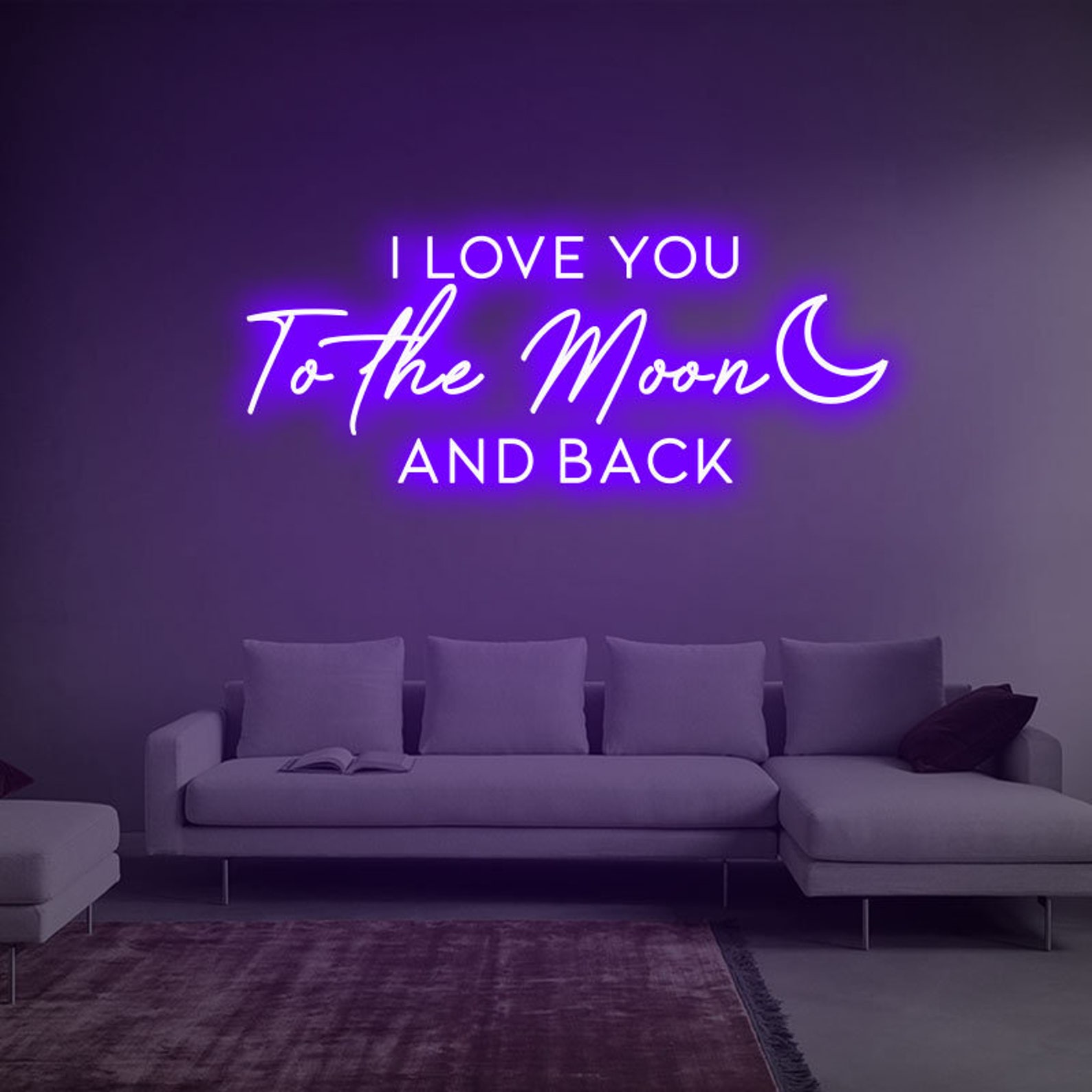 All 28+ Wallpapers love you to the moon and back neon sign Completed
