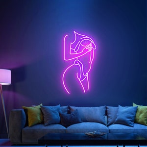 Body Neon Sign, Girl Body Neon Sign, Woman Neon Sign, Lady Neon Sign, Woman Body Neon, Woman Body Wall Art, Neon Sign Bedroom Gift