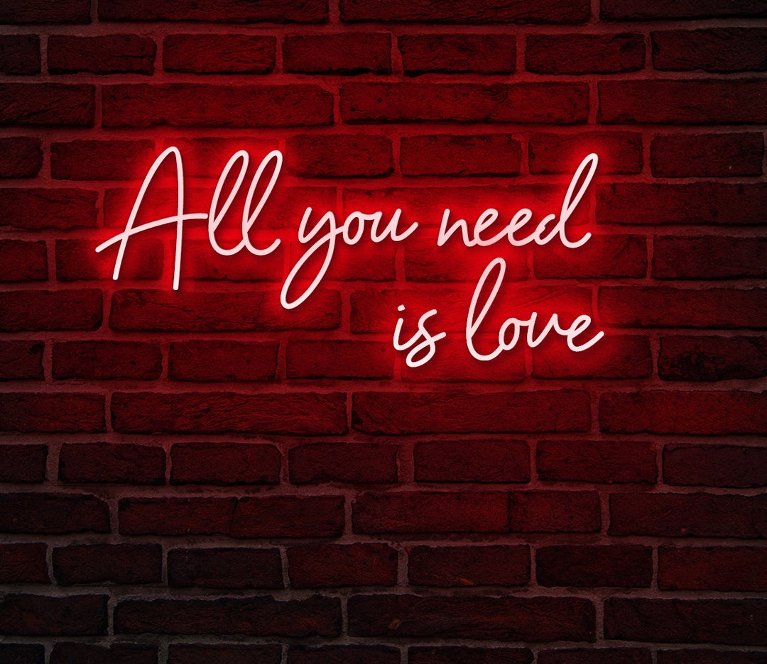 All you need is love neon sign custom neon signs for home Etsy 日本