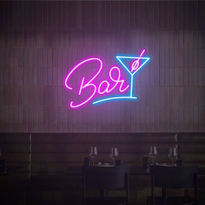Bar neon sign Business decoration custom neon bar signs, Cocktail Bar neon sign, Custom bar shop neon signs, Bar decoration neon lights