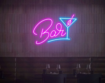 Bar neon sign Business decoration custom neon bar signs, Cocktail Bar neon sign, Custom bar shop neon signs, Bar decoration neon lights
