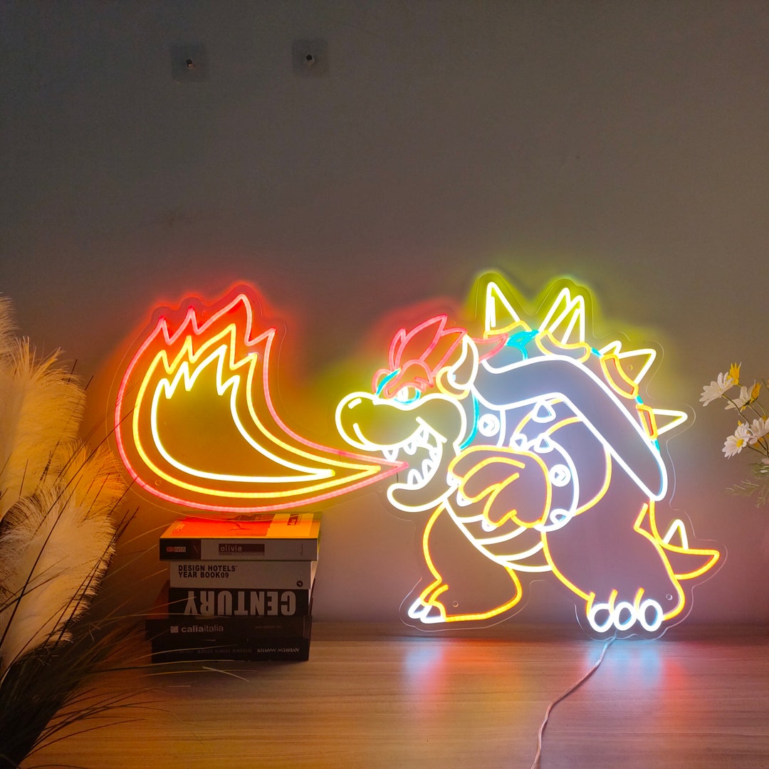 Custom Anime Neon Sign Super Mario Kuba LED neon lights sign Etsy 日本