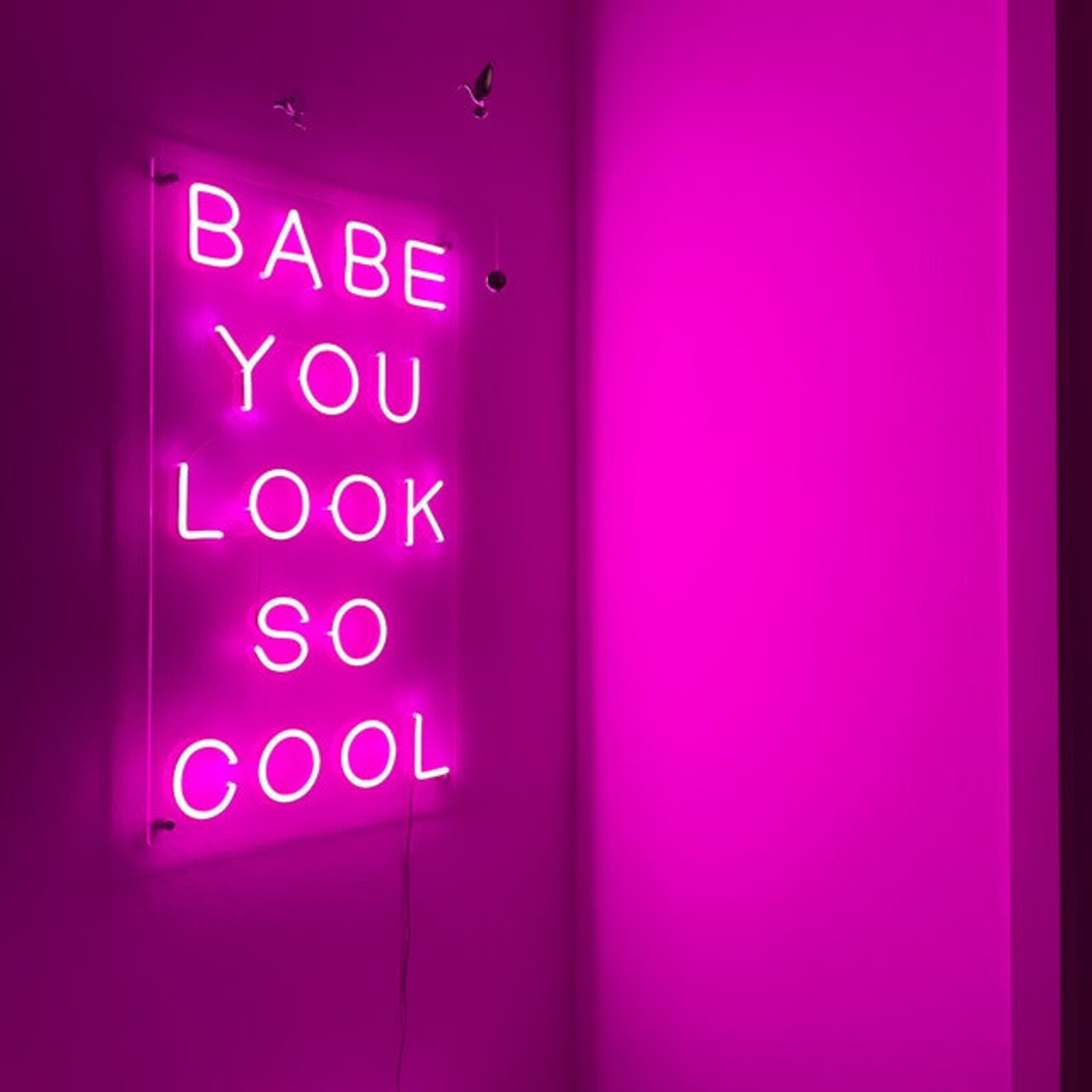 Baby You Look so Cool Neon Sign custom Neon Signs - Etsy