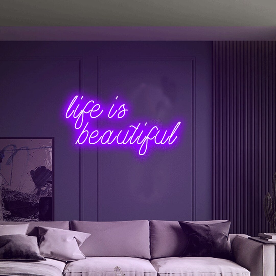 Life is Beautiful Neon Sign ,custom Neon Signs Etsy