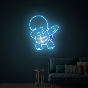 Turtle Neon Sign Event Decor Custom Neon Wall Decor Sign Blue ...