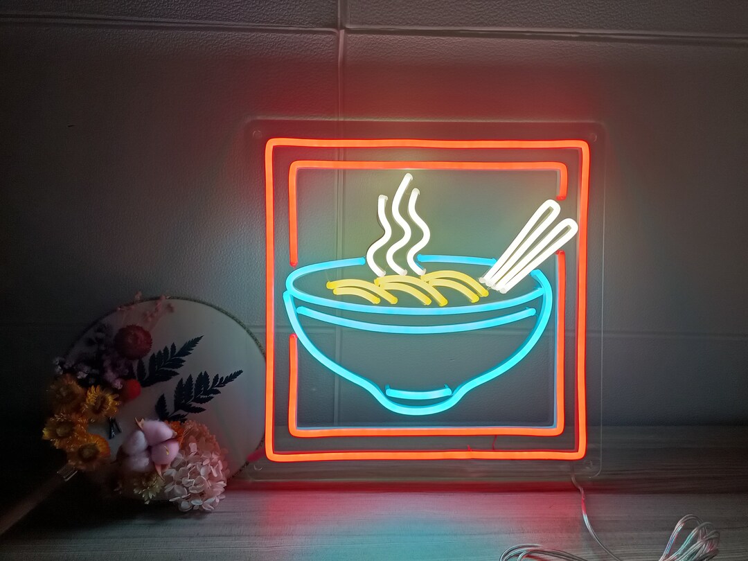 Noodles Sign Ramen Japanese Noodles Neon Sign | Shop Wall Decor Art | LED Neon Sign ...