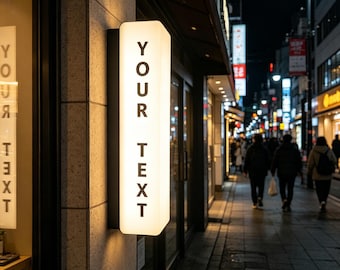 Rechteckiges LED-Leuchtkastenschild - Benutzerdefiniertes Straßenschild beleuchtete Geschäftssignatur - langlebiger Acryl-Leuchtkasten für Geschäft, Café, Büro, Bar