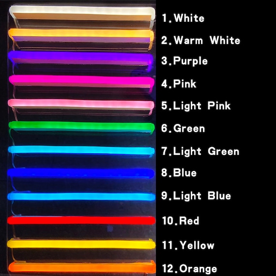 Colour of cheap neon light