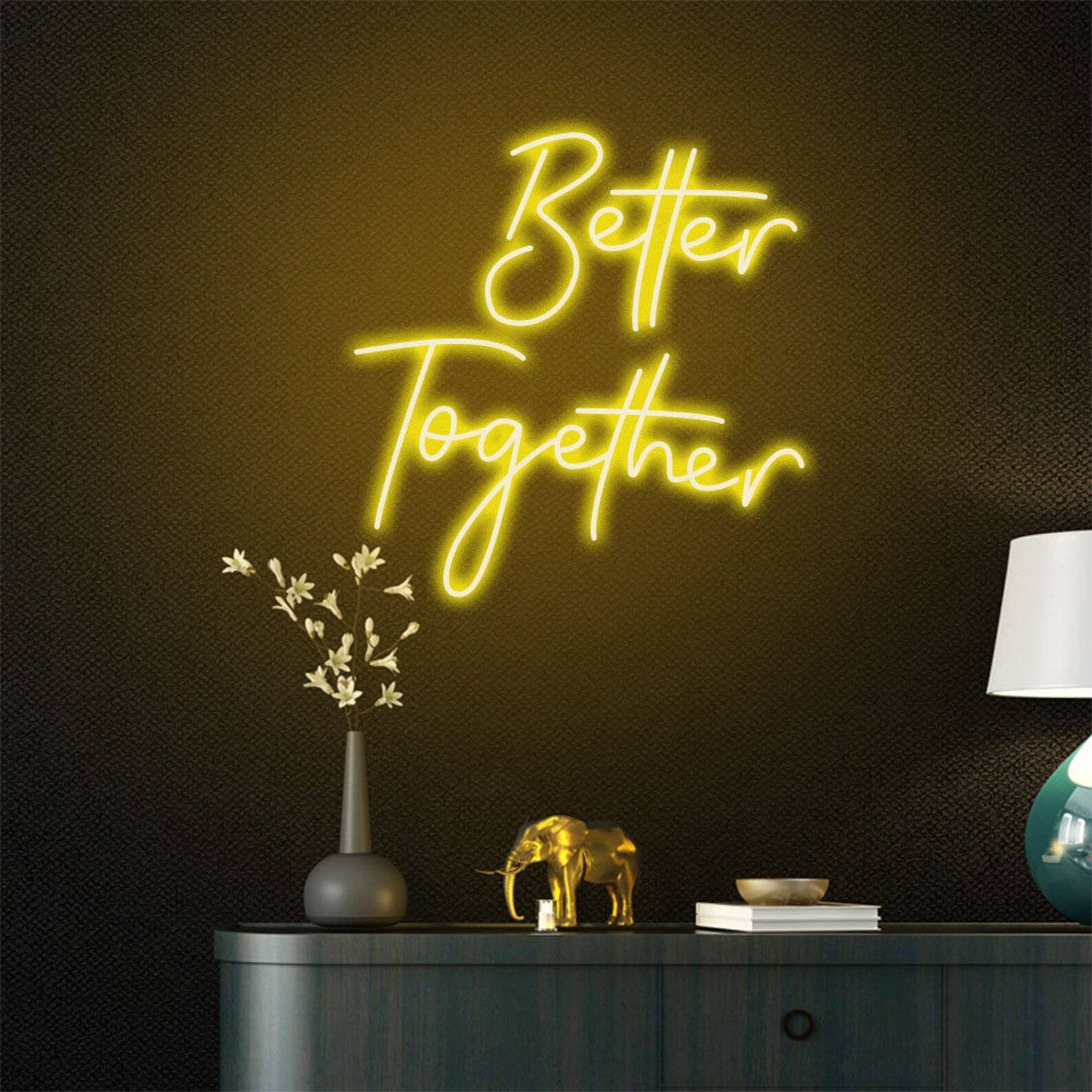Better together neon sign custom neon signs Etsy