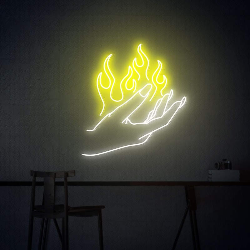 Hand Hold Fire Neon Sign Lights Personalized Custom Neon Sign for Bar Wall  Decor Wine LED Neon Sign Wine Lover Art -  Sweden