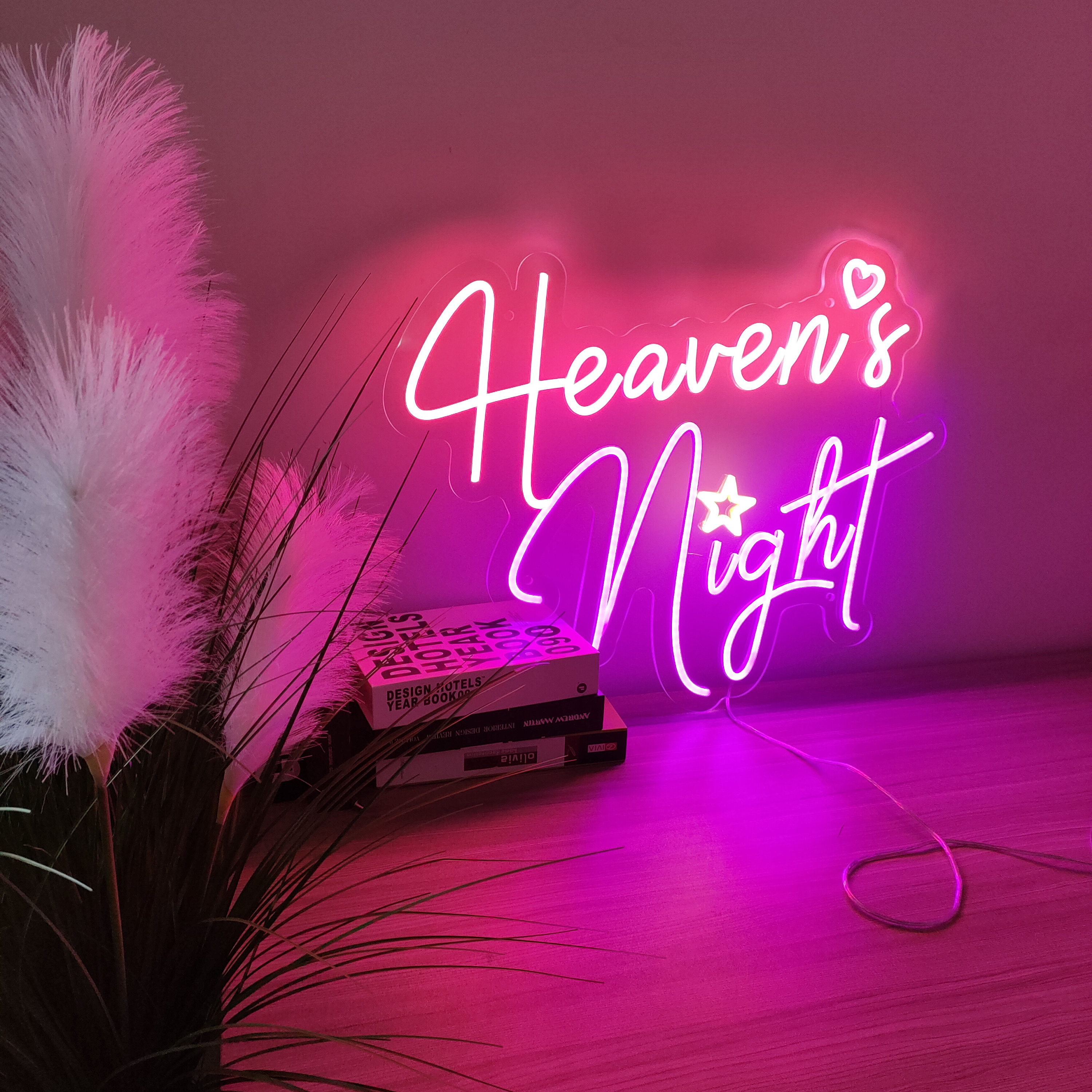 Heaven's Night Neon Sign Custom Neon Lights Sign Wedding Neon Sign LED Neon  Sign Bedroom, Game Room Wall Decoration 