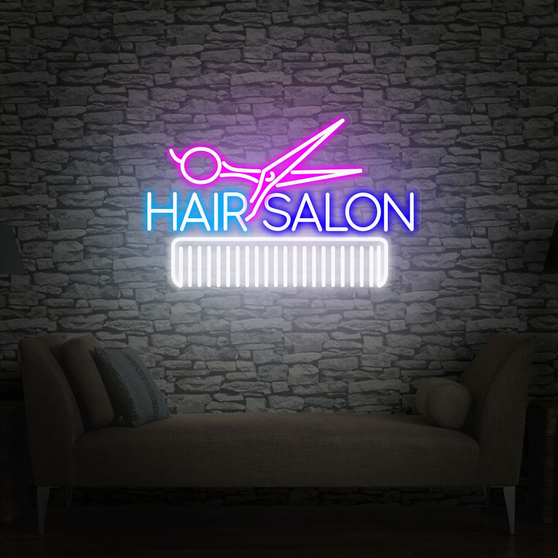 Custom Hair Salon Neon Sign Wall Decor Salon Office Decor - Etsy