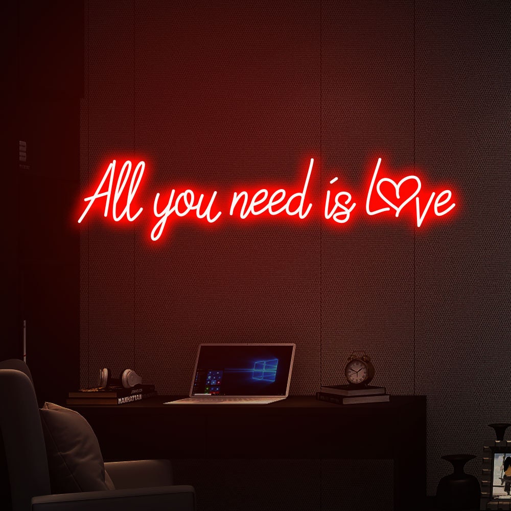 All You Need is Love Neon Sign custom Neon Signs for Home Etsy