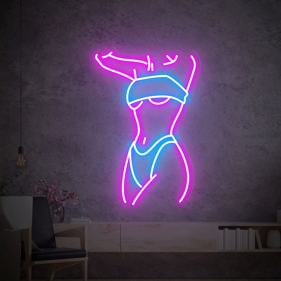 Sexy Body Led Neon Sign Female Woman Figure Led Lights Wall