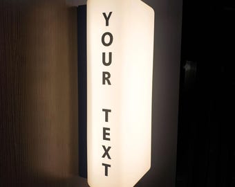 Letrero luminoso LED rectangular - Letrero luminoso personalizado para negocios - Caja de luz acrílica duradera para tiendas, cafeterías, oficinas y bares.