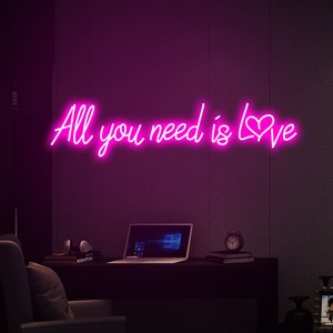 tutto ciò di cui hai bisogno è l'amore Insegna al neon, insegne al neon personalizzate per la casa insegna al neon per matrimoni