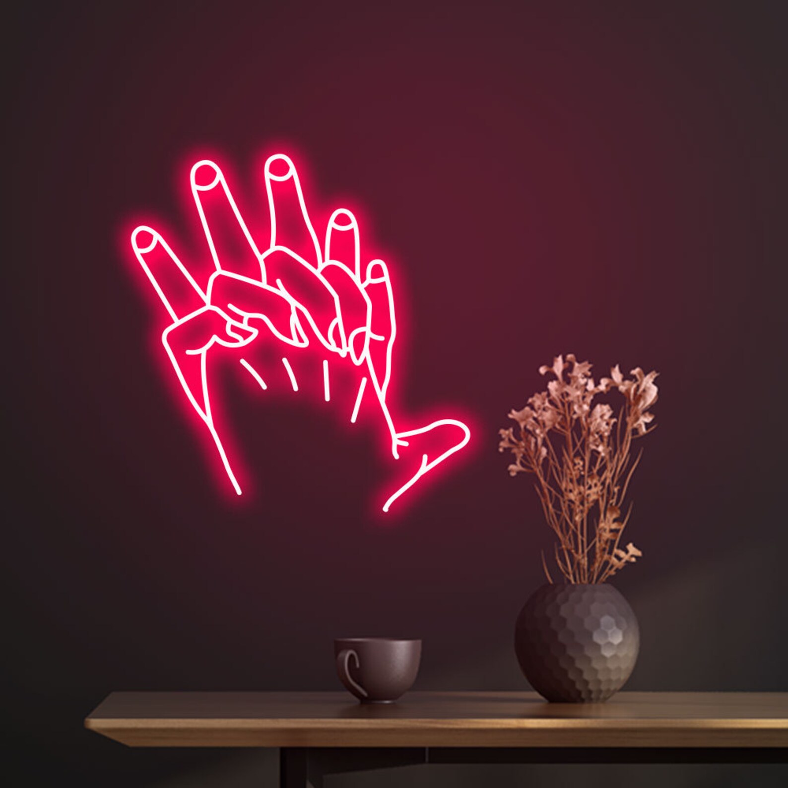 Hand neon sign custom neon signs for home Etsy