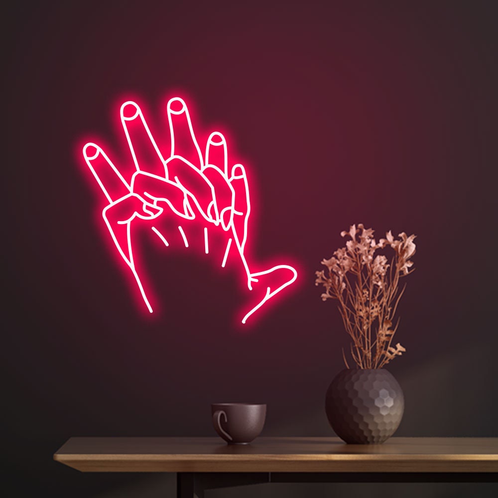 Hand neon sign custom neon signs for home Etsy