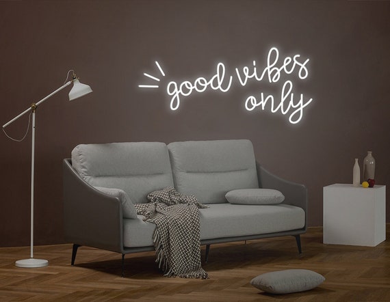 Good Vibes LED Neon Light Wall Art Aesthetics Hanging Neon Sign