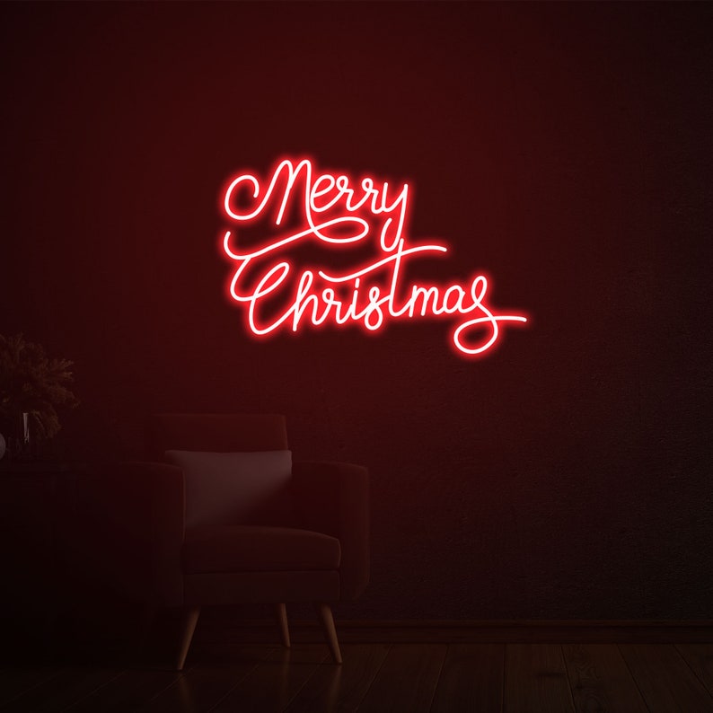 Merry Christmas Neon Sign custom LED Neon Signs Light Party Etsy
