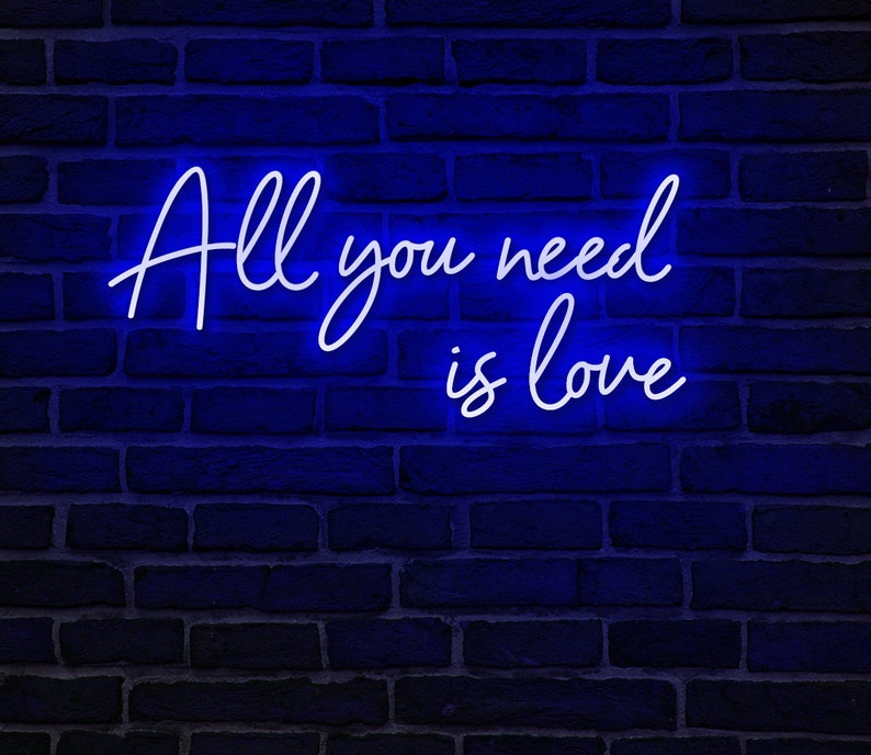 All you need is love neon sign custom neon signs for home | Etsy