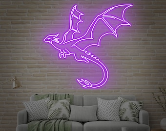 スーパーセール 半額タイムセール Art Neon Decor, Dragón Sign, Neon Dragon Sign, Art Sign Neon アート・デザイン・音楽