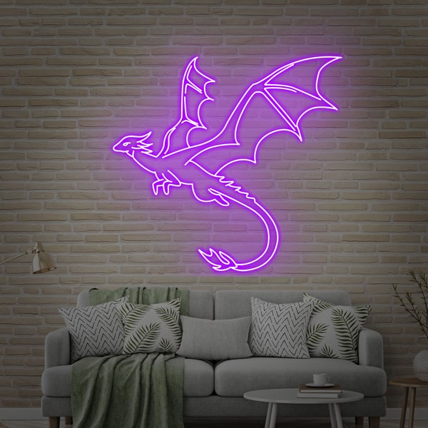 Dragon neon sign, Dragón Decor, Neon Art Sign, Neon Sign Art, Neon Sign Japan, Neon Decorations, Neon Sign Bedroom