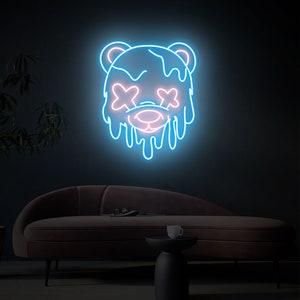 Bear Neon Sign Light Custom Neon Sign Artworks Iced Bear - Etsy
